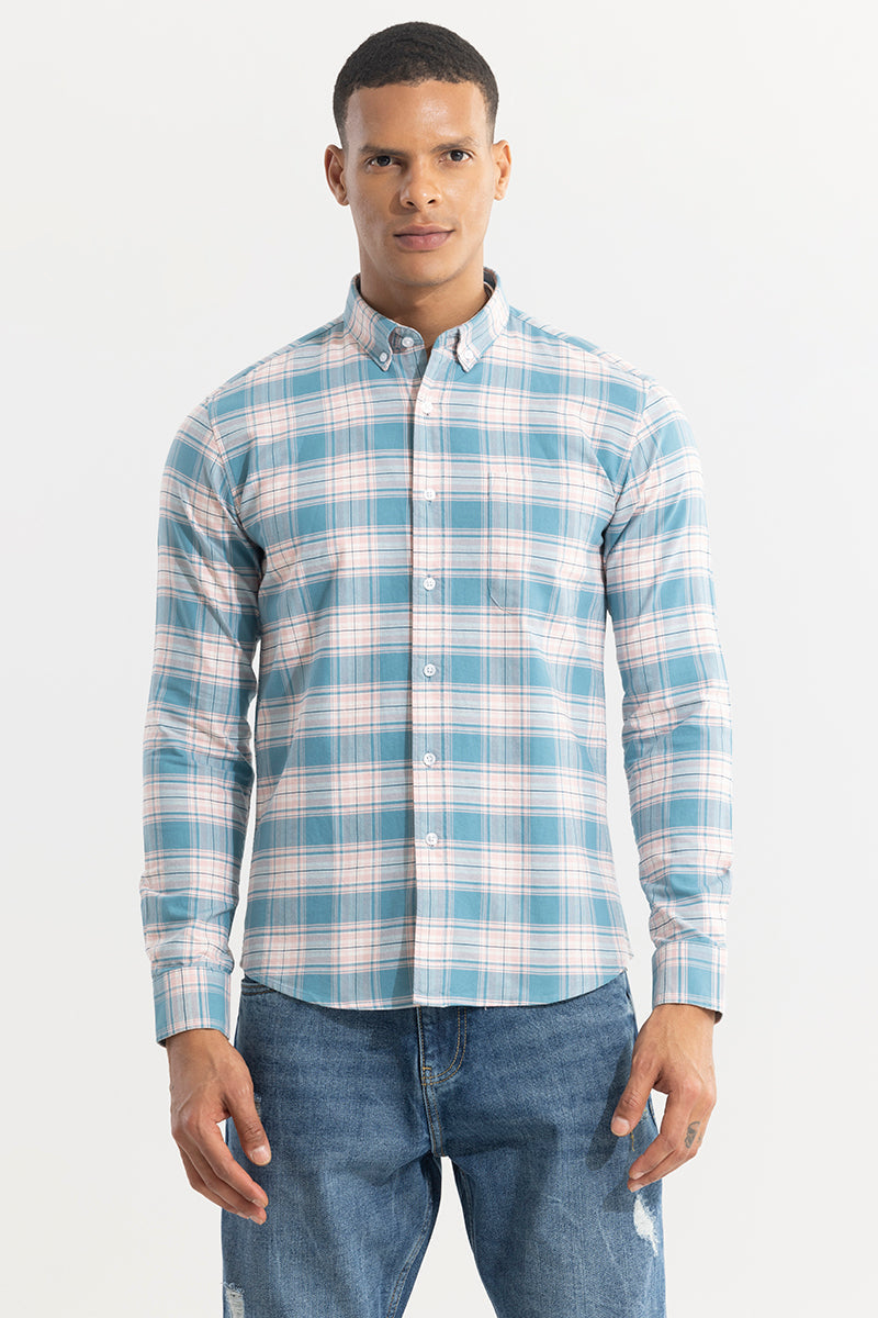 Tartan Square Blue Checks Shirt