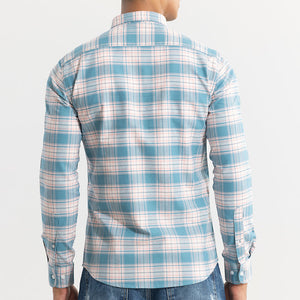 Tartan Square Blue Checks Shirt