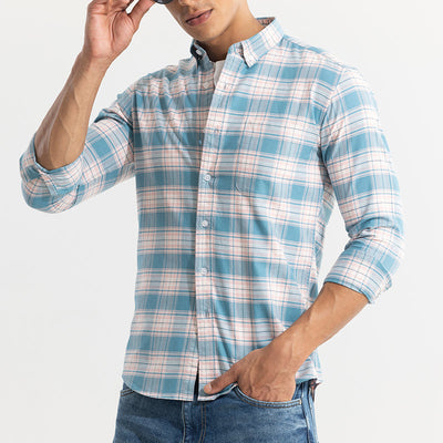 Tartan Square Blue Checks Shirt