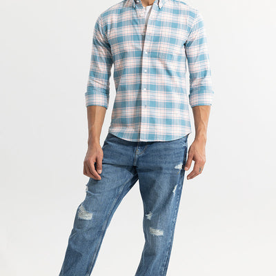 Tartan Square Blue Checks Shirt