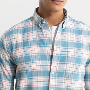 Tartan Square Blue Checks Shirt