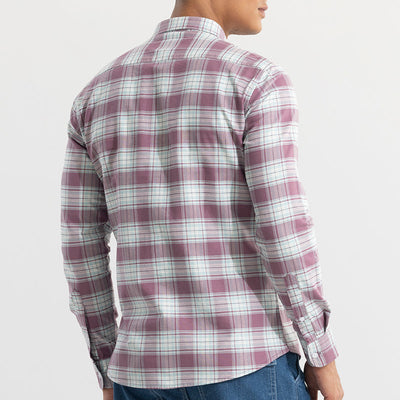 Tartan Square Mauve Checks Shirt