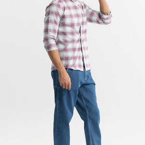Tartan Square Mauve Checks Shirt