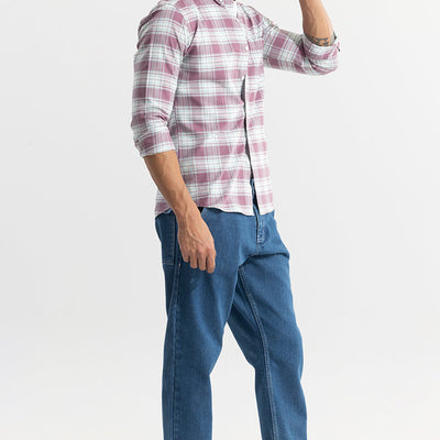 Tartan Square Mauve Checks Shirt