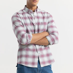 Tartan Square Mauve Checks Shirt