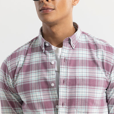 Tartan Square Mauve Checks Shirt