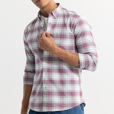 Tartan Square Mauve Checks Shirt