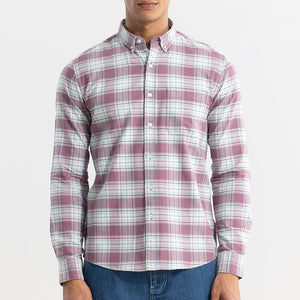 Tartan Square Mauve Checks Shirt