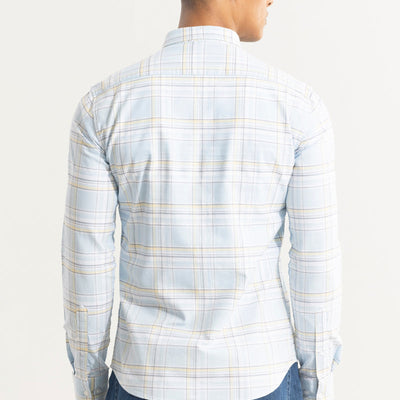Tartan Matrix Sky Blue Checks Shirt