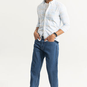 Tartan Matrix Sky Blue Checks Shirt