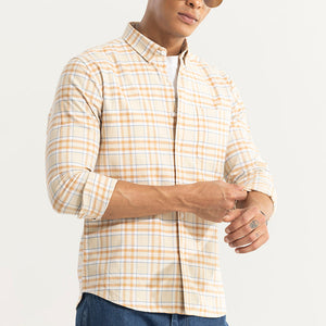 Tartan Matrix Yellow Checks Shirt
