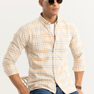 Tartan Matrix Yellow Checks Shirt
