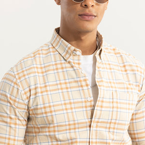 Tartan Matrix Yellow Checks Shirt