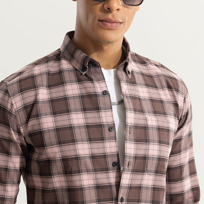 Gazing Grid Brown Checks Shirt