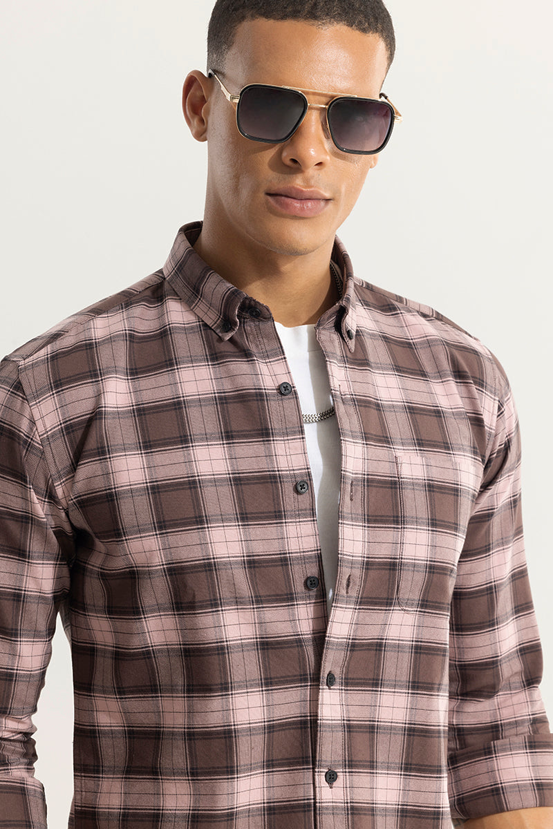 Gazing Grid Brown Checks Shirt