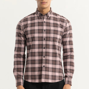 Gazing Grid Brown Checks Shirt
