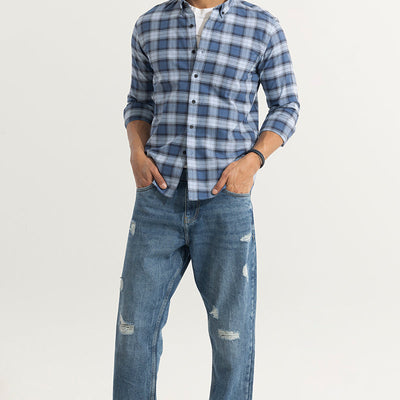 Gazing Grid Blue Checks Shirt