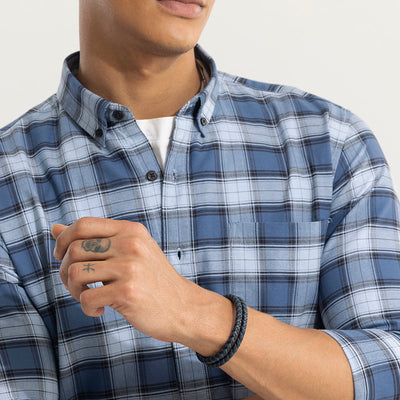 Gazing Grid Blue Checks Shirt