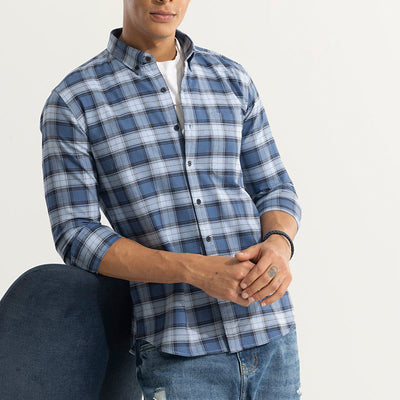 Gazing Grid Blue Checks Shirt