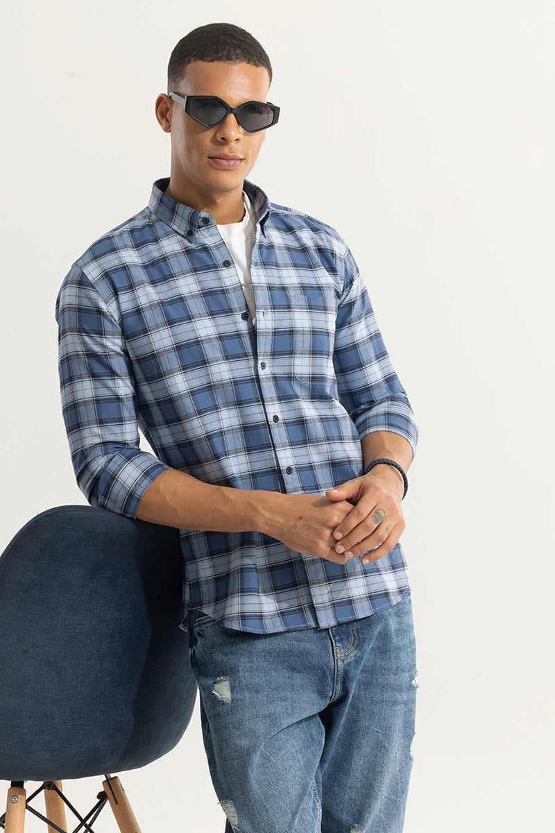 Gazing Grid Blue Checks Shirt