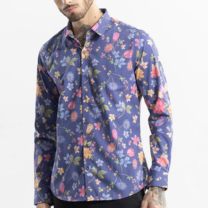 Botanic Bloom Blue Shirt