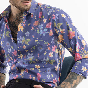Botanic Bloom Blue Shirt
