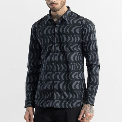 Bracket Burst Black Shirt