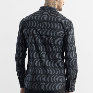 Bracket Burst Black Shirt