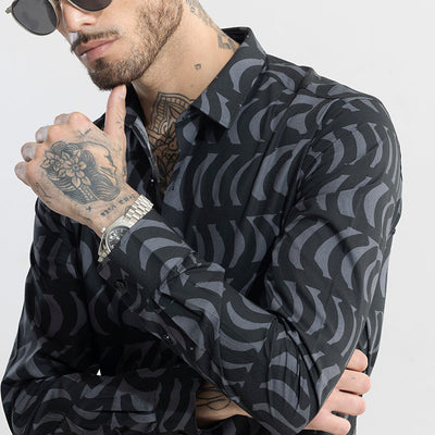 Bracket Burst Black Shirt