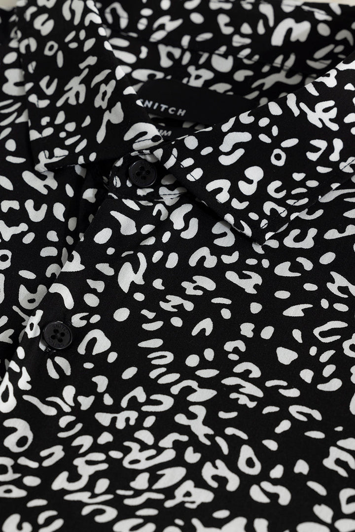 Spotted Pardus Black Shirt