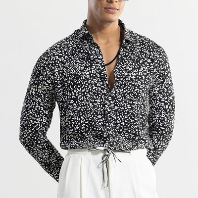 Spotted Pardus Black Shirt