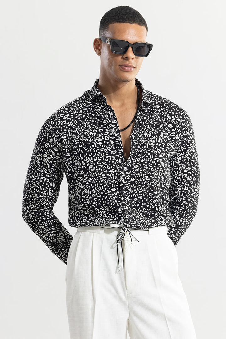 Spotted Pardus Black Shirt