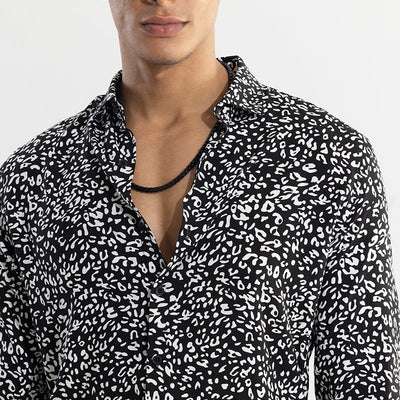 Spotted Pardus Black Shirt