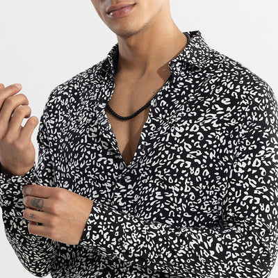 Spotted Pardus Black Shirt