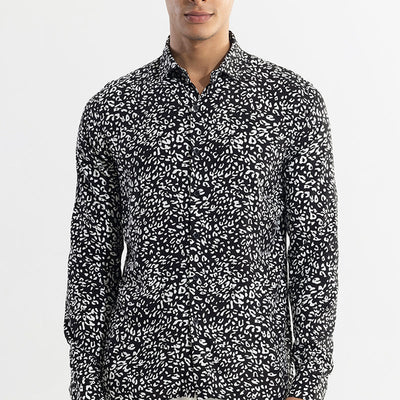 Spotted Pardus Black Shirt