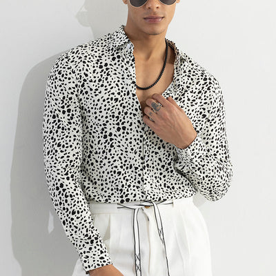 Dispersed Dot White Shirt