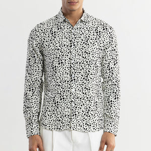 Dispersed Dot White Shirt