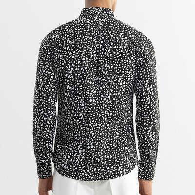 Dispersed Dot Black Shirt