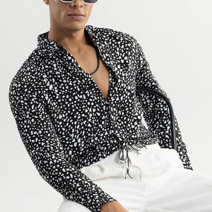 Dispersed Dot Black Shirt