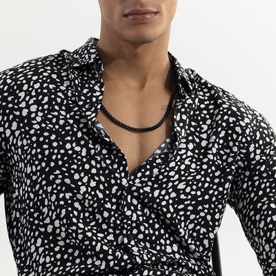Dispersed Dot Black Shirt