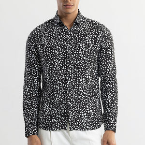 Dispersed Dot Black Shirt