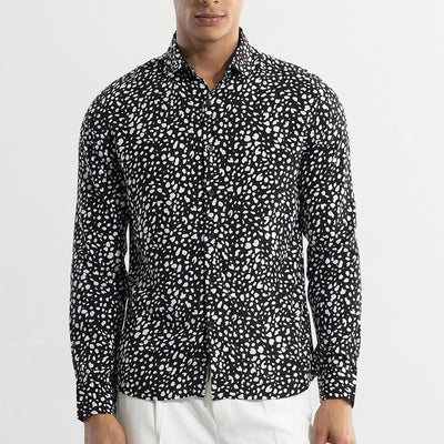 Dispersed Dot Black Shirt
