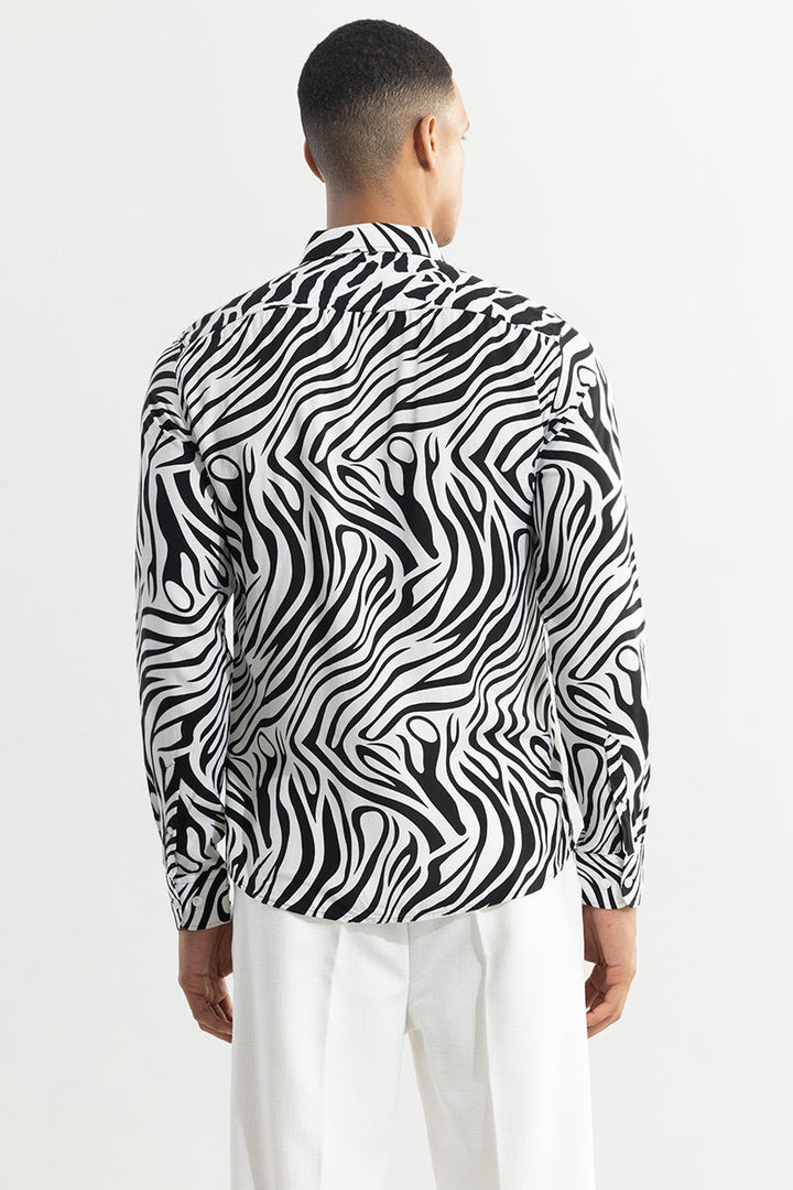 Zebra Wave White Shirt