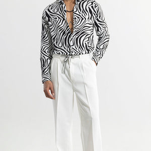 Zebra Wave White Shirt