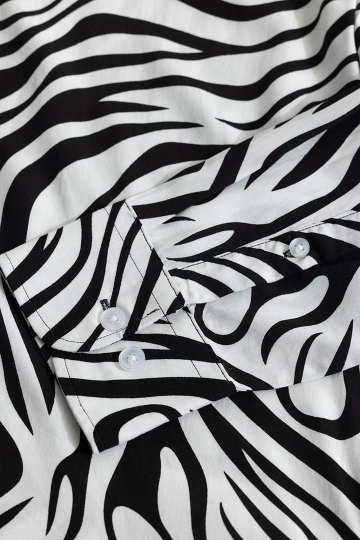 Zebra Wave White Shirt