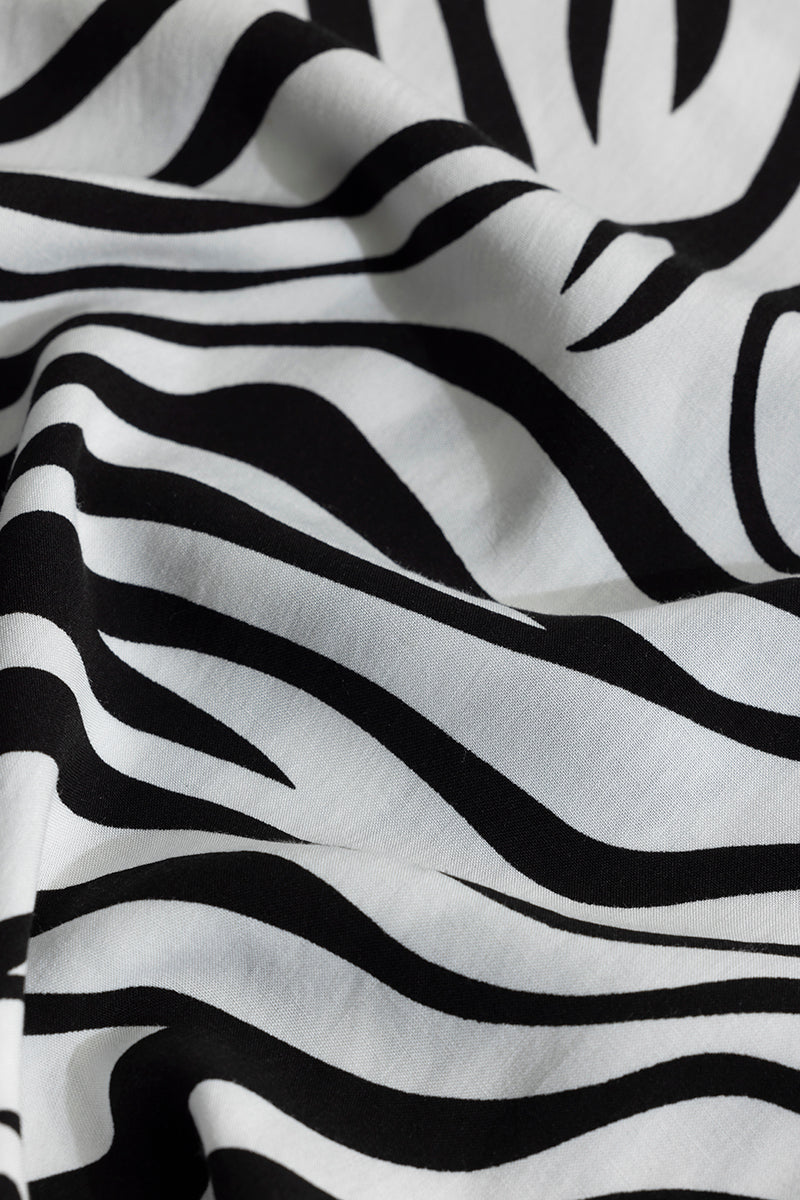 Zebra Wave White Shirt