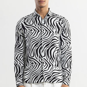 Zebra Wave White Shirt