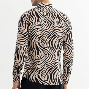 Zebra Wave Beige Shirt