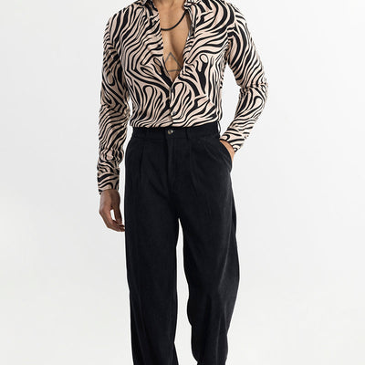 Zebra Wave Beige Shirt