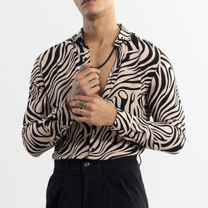 Zebra Wave Beige Shirt